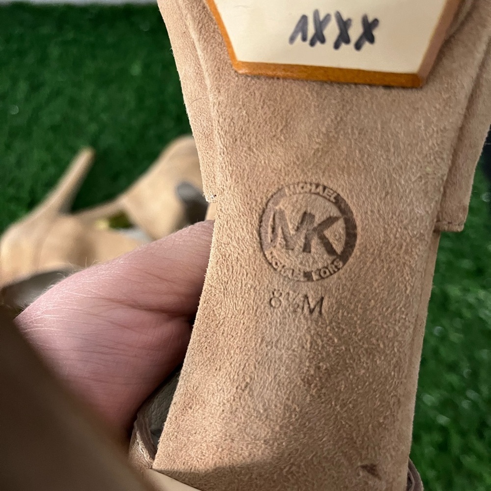 Michael Kors Women's Camel Suede Heels - Picture 6 of 6